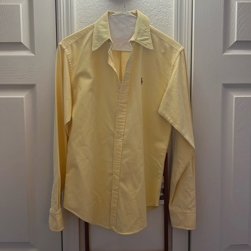 Yellow Ralph Lauren Classic Button Up Oxford